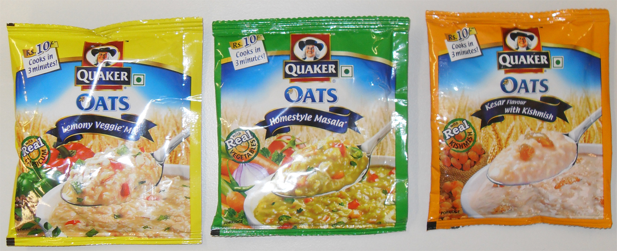 Three packets of savoury oats